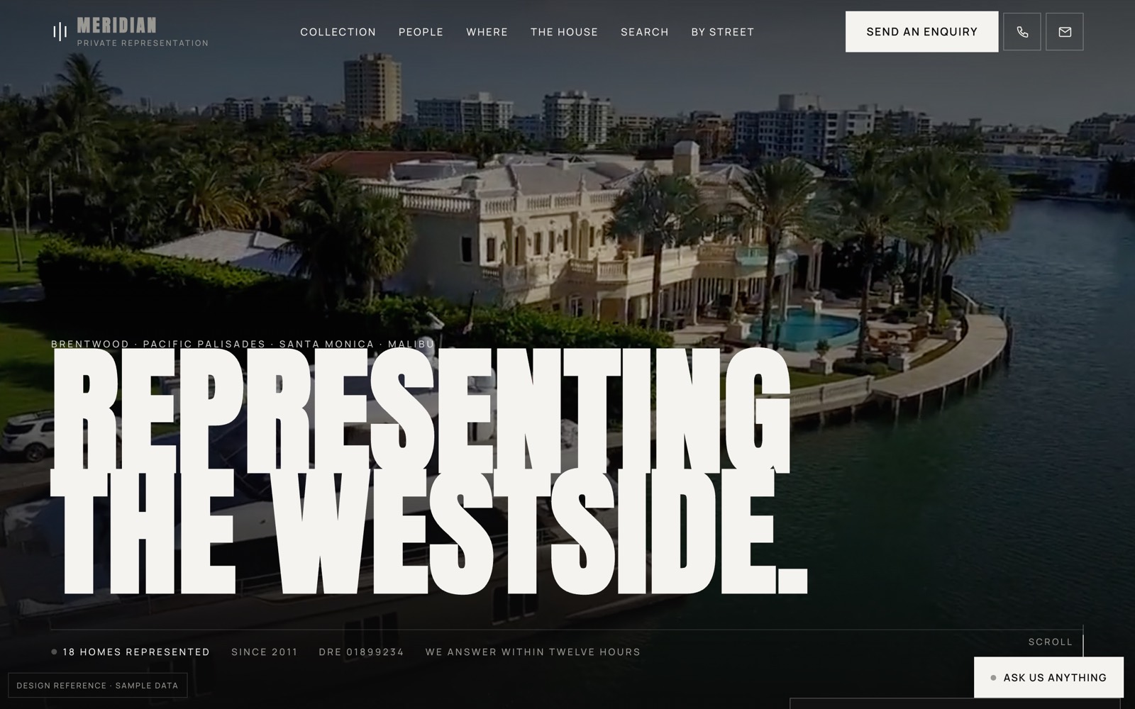 MERIDIAN — a team brand real estate agent website designed by Newmarket Edge